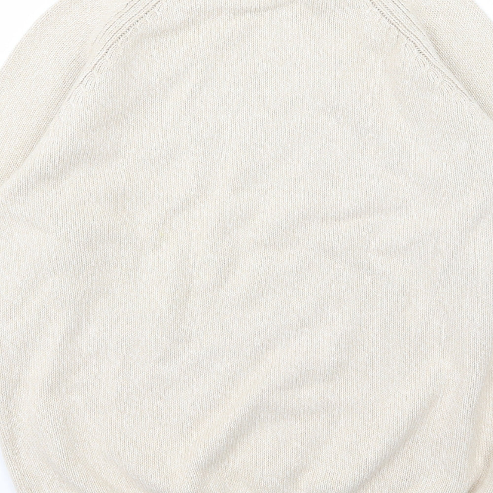 EWM Womens Beige  Knit Pullover Jumper Size M