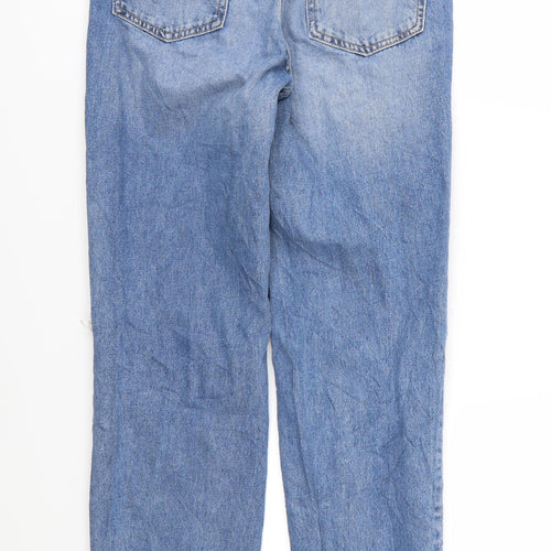 H&M Womens Blue  Denim Straight Jeans Size 8 L30 in