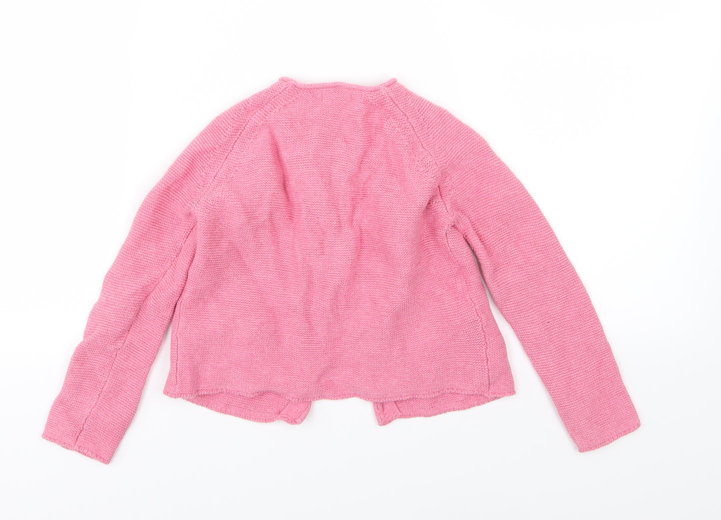 NEXT Girls Pink  Knit Cardigan Jumper Size 4-5 Years  - Rainbow