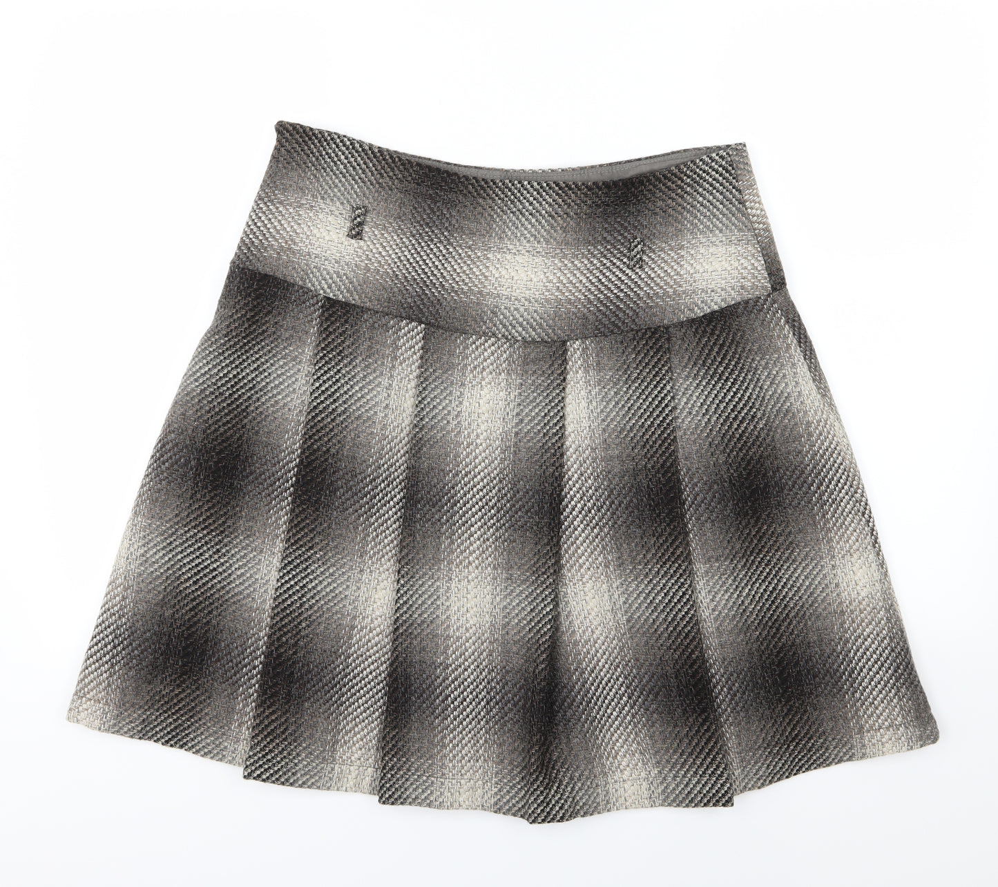 Papaya Womens Brown Striped  Pleated Skirt Size 14