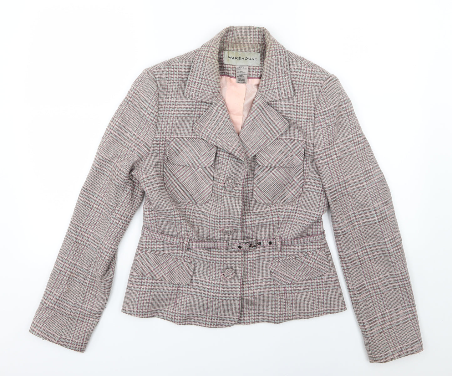 Warehouse Womens Multicoloured Striped  Jacket  Size 12