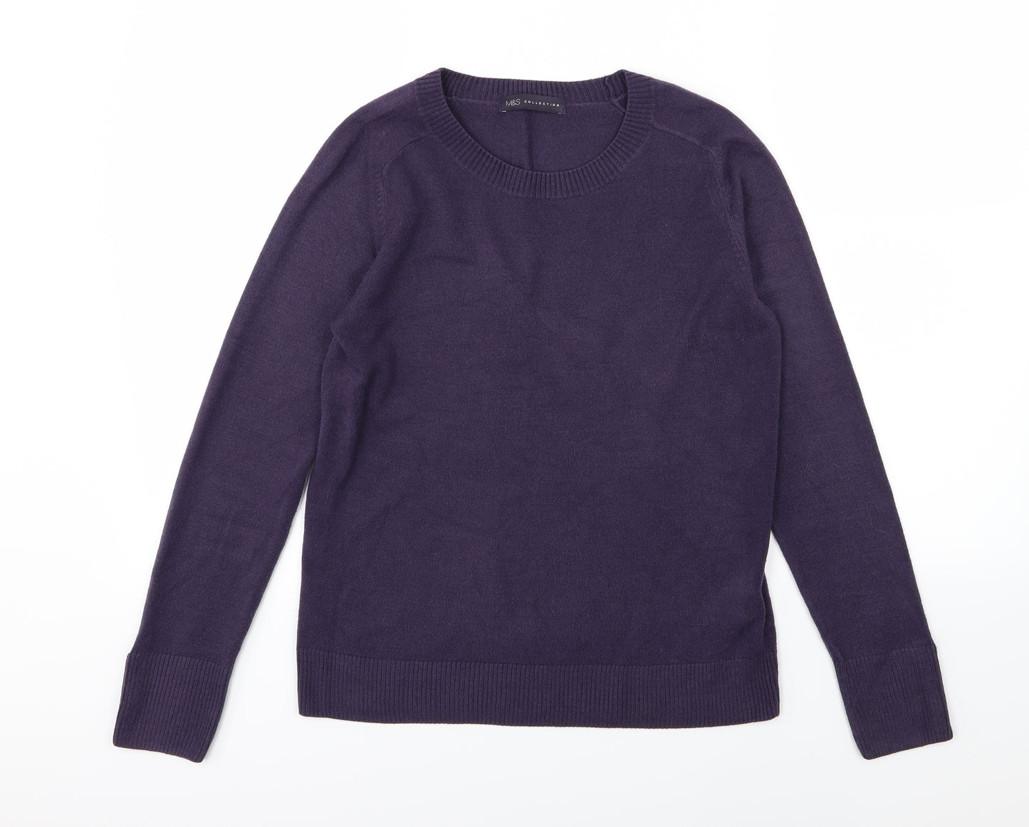 Marks and Spencer Womens Purple  Knit Pullover Jumper Size 8