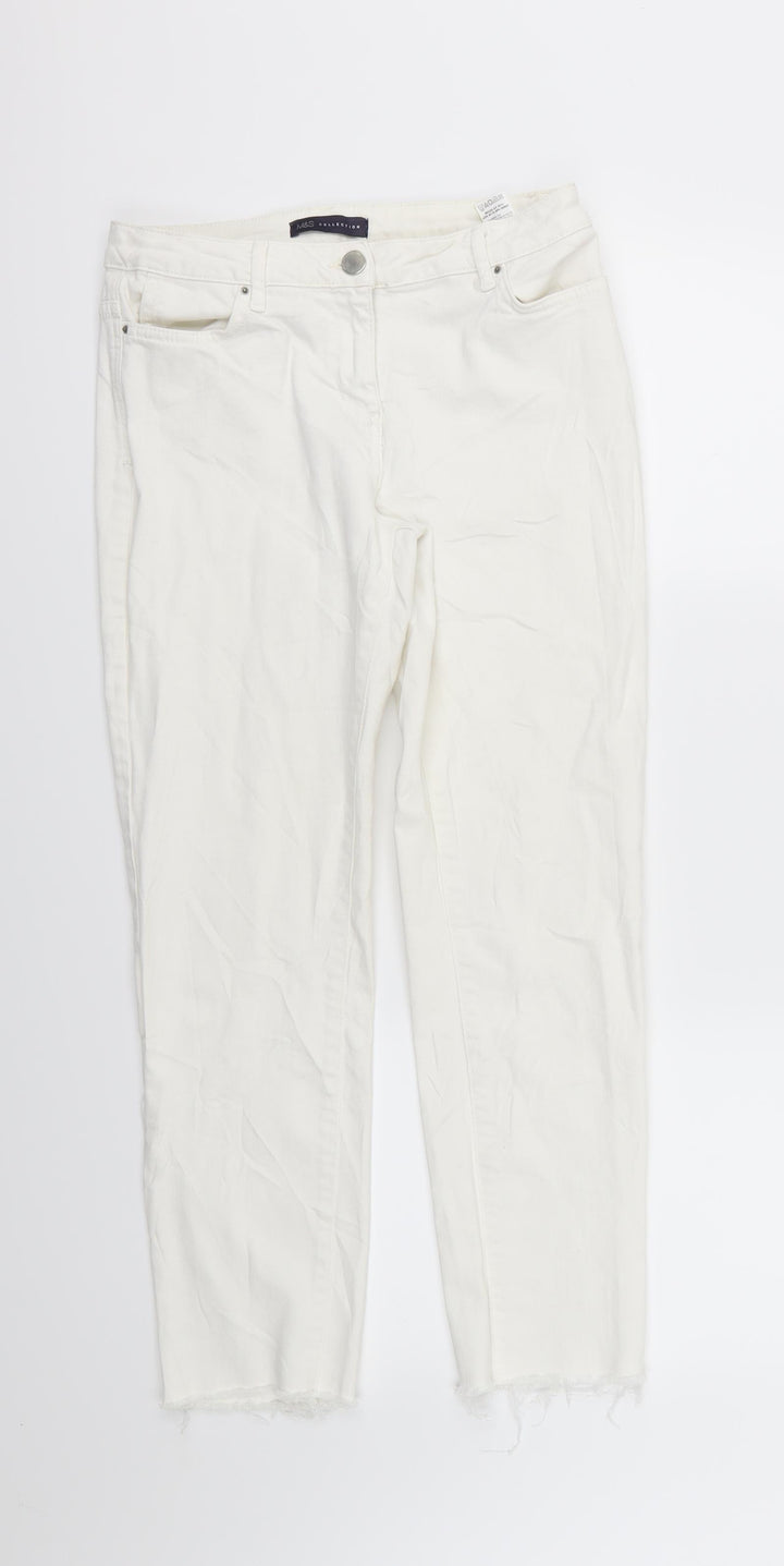 Marks and Spencer Womens White Denim Skinny Jeans Size 10 L26 in