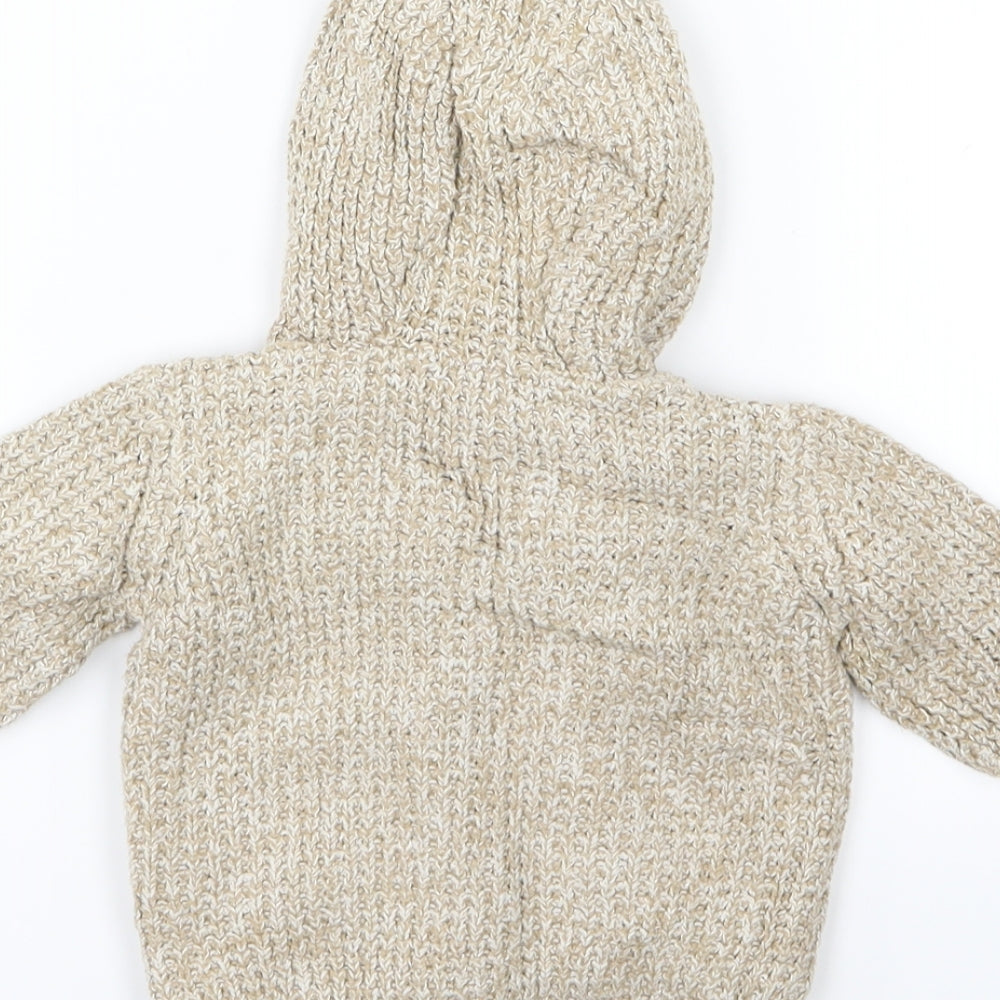 F&F Baby Brown  Knit Cardigan Jumper Size 6-9 Months
