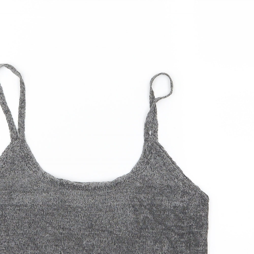 Bay Trading Womens Grey  Knit Basic Tank Size 14