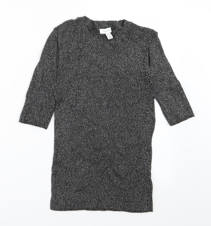 Topshop Womens Grey Knit Pullover Jumper Size S