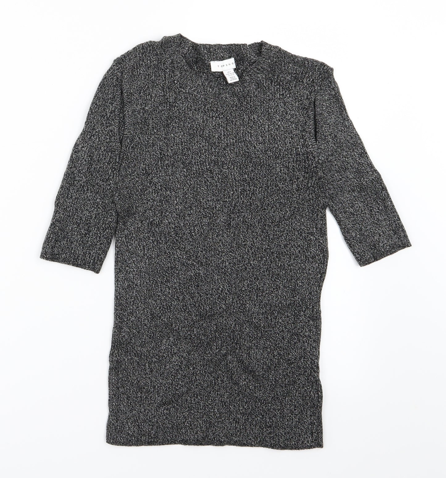 Topshop Womens Grey  Knit Pullover Jumper Size S