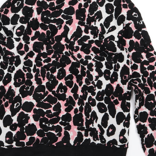 Candy Couture Girls Multicoloured Animal Print Knit Pullover Jumper Size 12-13 Years