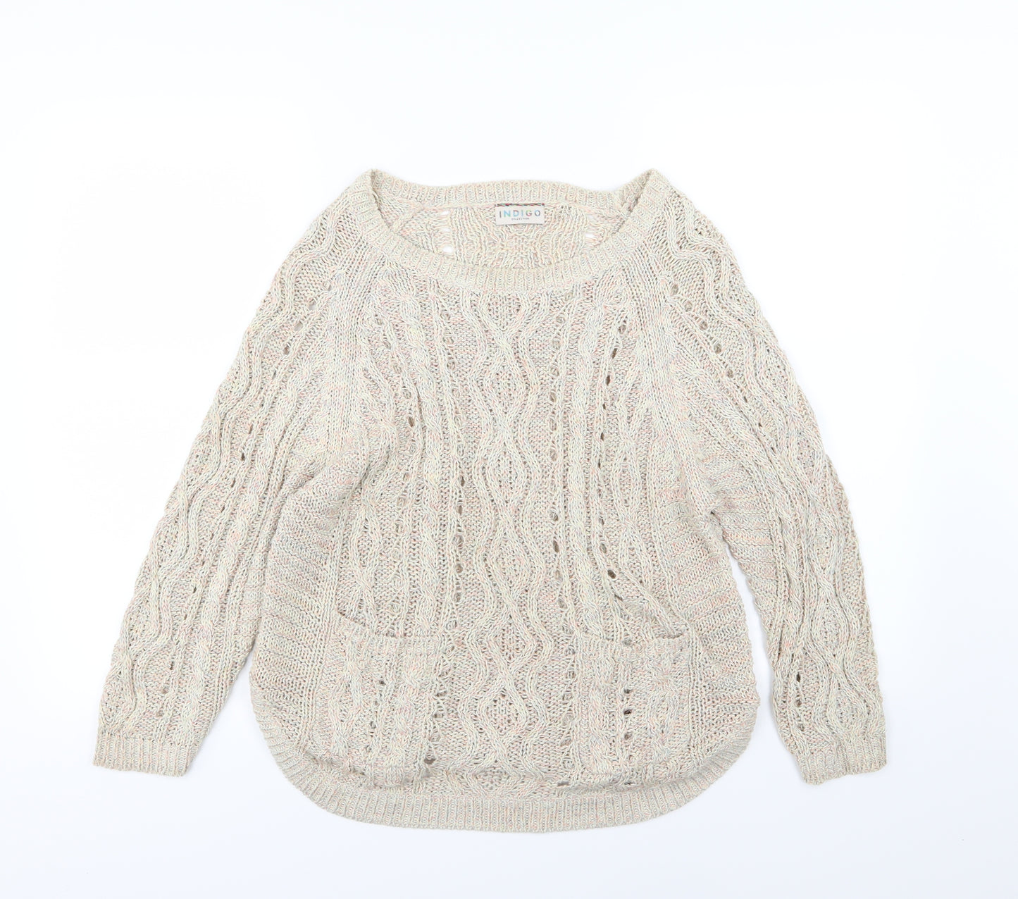 Marks and Spencer Womens Ivory  Knit Pullover Jumper Size 12