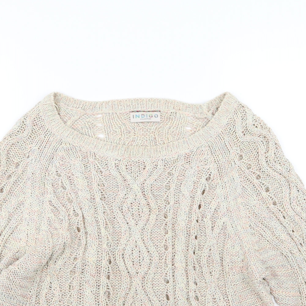 Marks and Spencer Womens Ivory  Knit Pullover Jumper Size 12