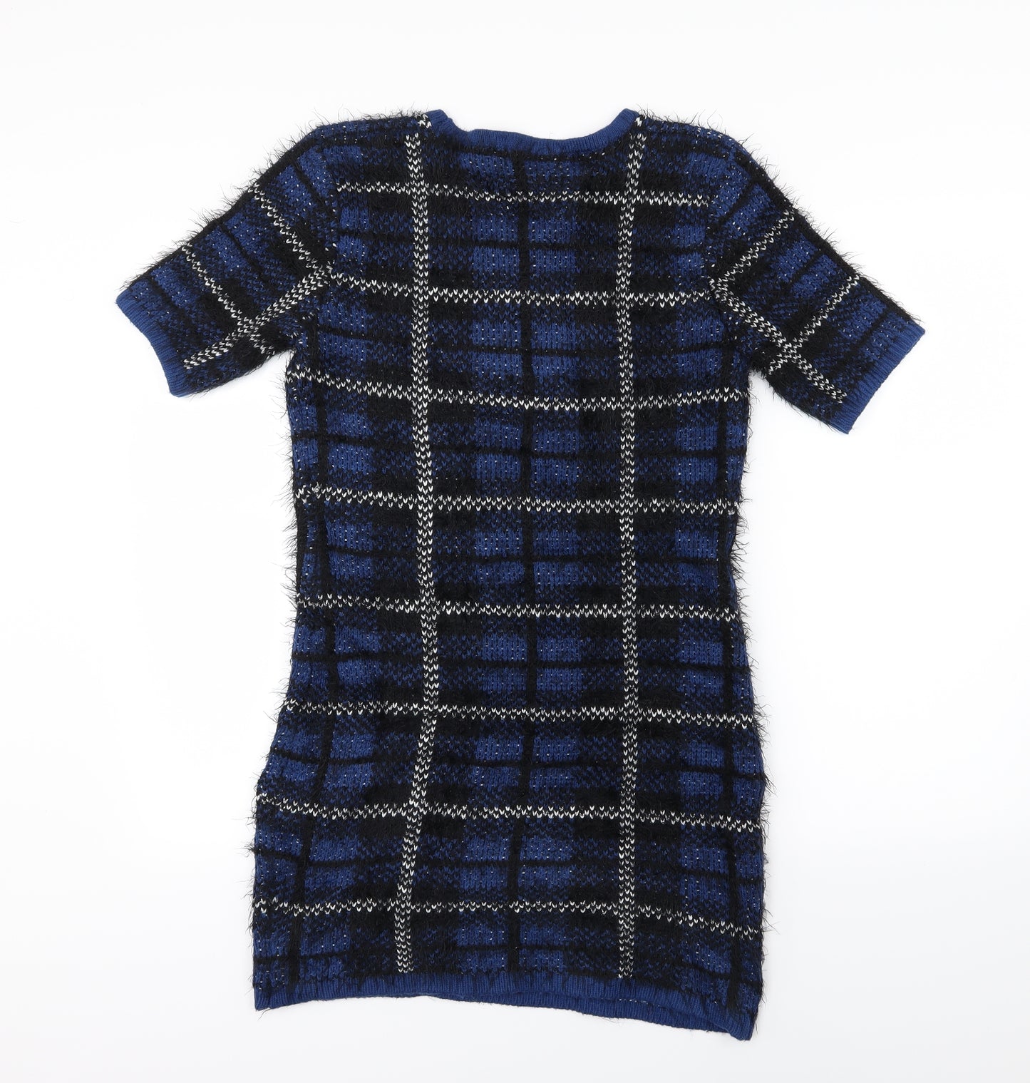 Select Womens Blue Striped Knit Jumper Dress  Size 8