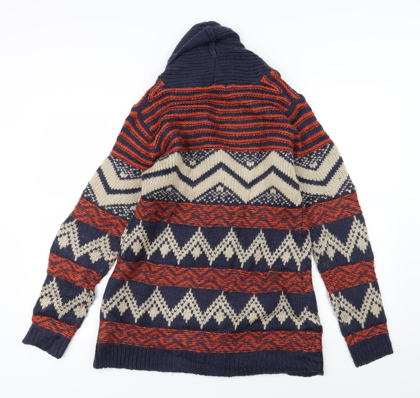 QED London Womens Multicoloured Geometric Knit Cardigan Jumper Size M