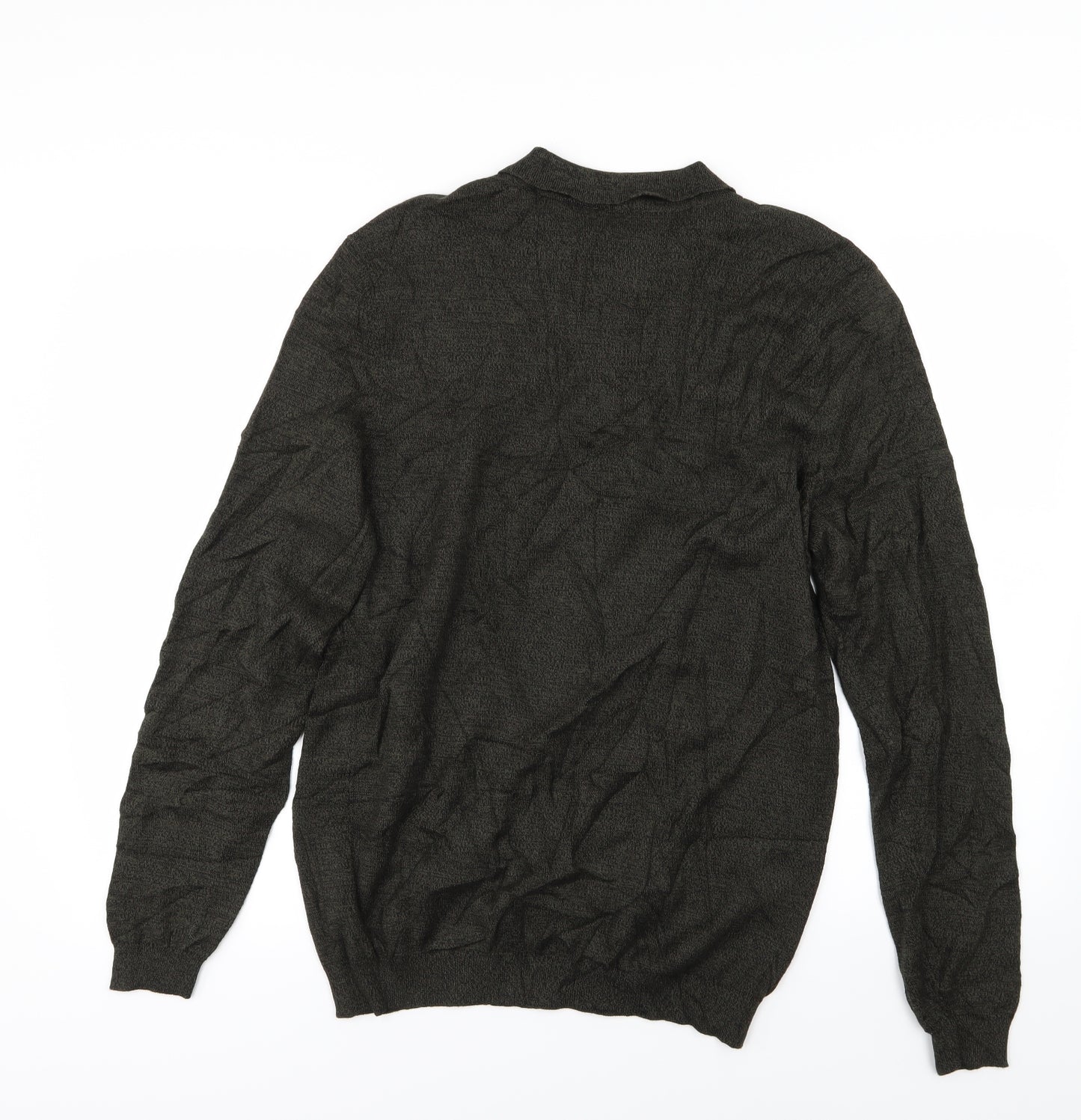 George Mens Brown  Knit  Polo Size M