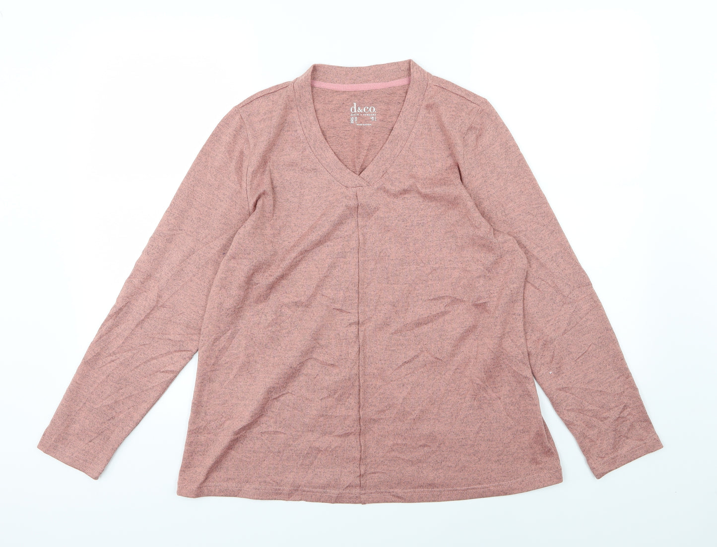 D&Co. Womens Pink  Knit Pullover Jumper Size L