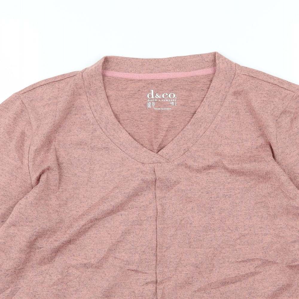 D&Co. Womens Pink  Knit Pullover Jumper Size L