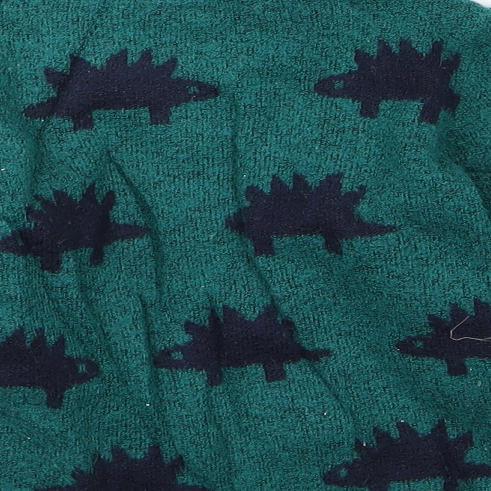 Marks and Spencer Boys Green  Knit Pullover Jumper Size 18-24 Months  - Dinosaurs