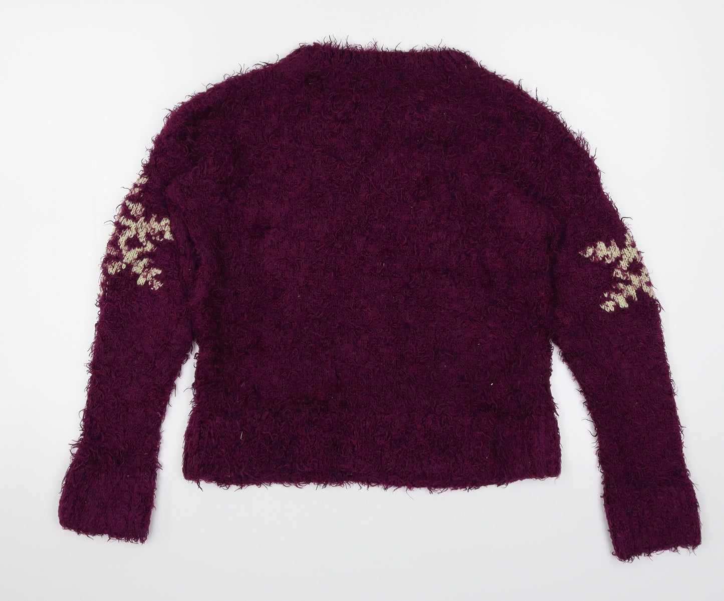 ASOS Womens Purple   Pullover Jumper Size 8  - Snowflake