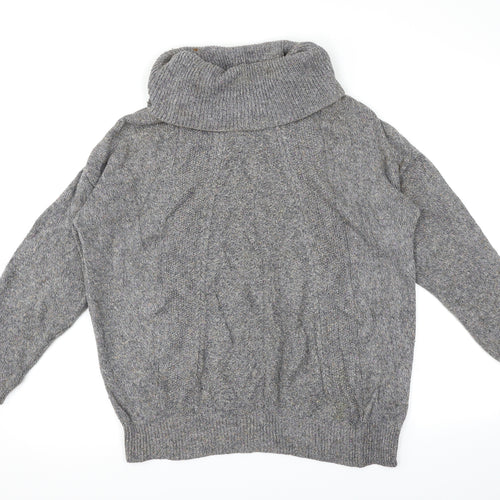 Soon Womens Grey Herringbone  Pullover Jumper Size 14