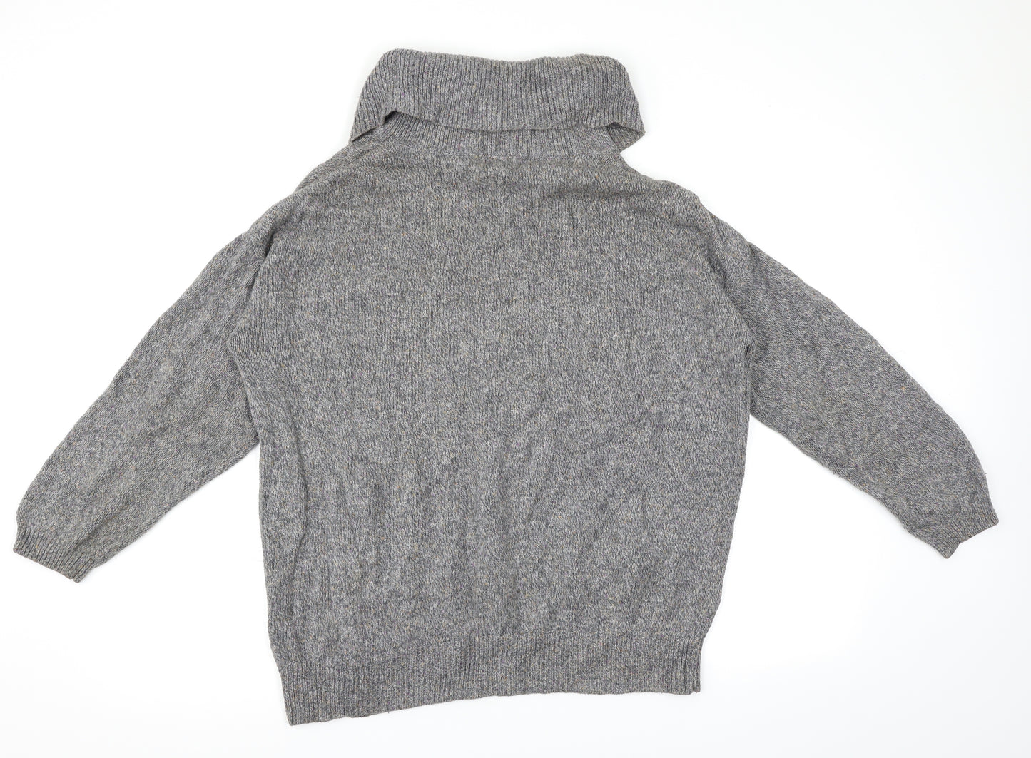 Soon Womens Grey Herringbone  Pullover Jumper Size 14