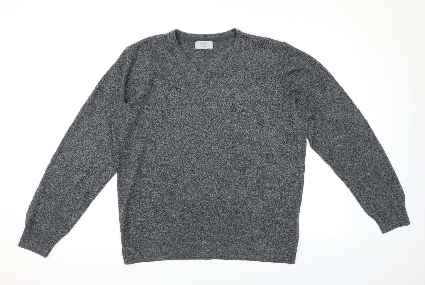 M&S Mens Grey   Pullover Jumper Size L
