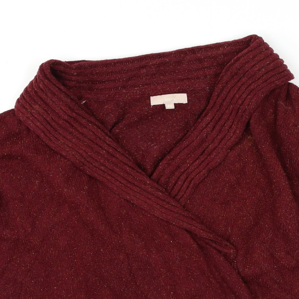 Soon Womens Red   Cardigan Jumper Size 20