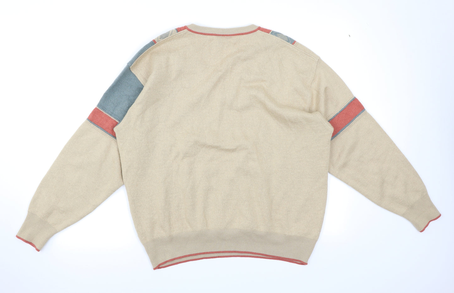 Gabicci Mens Multicoloured Argyle/Diamond  Pullover Jumper Size XL