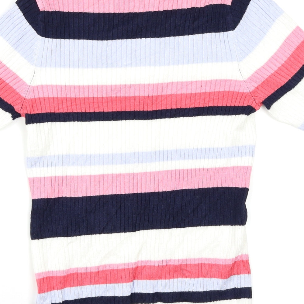 M&S Womens Multicoloured Striped  Pullover Jumper Size 20