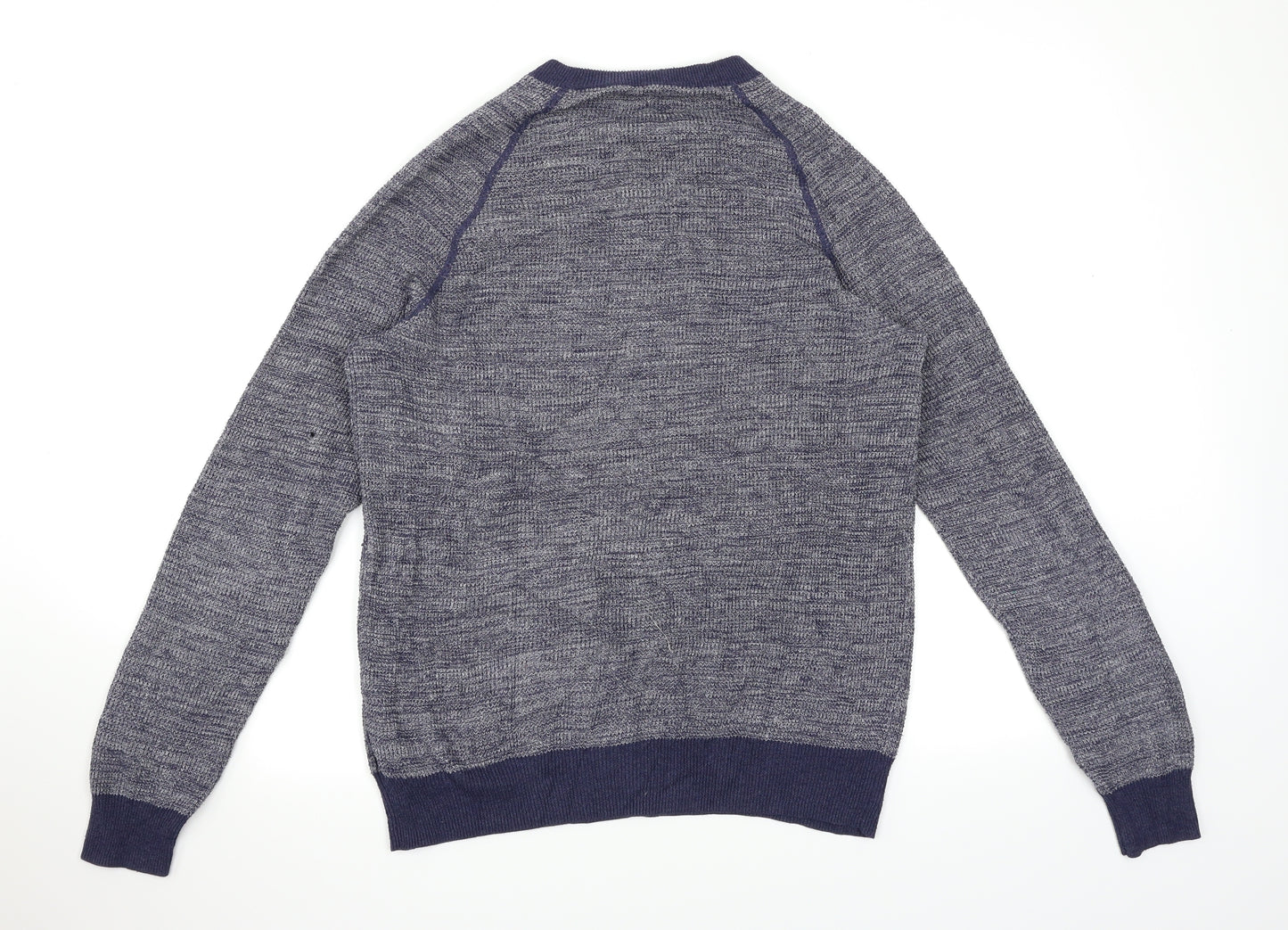 NEXT Mens Blue Herringbone  Pullover Jumper Size M