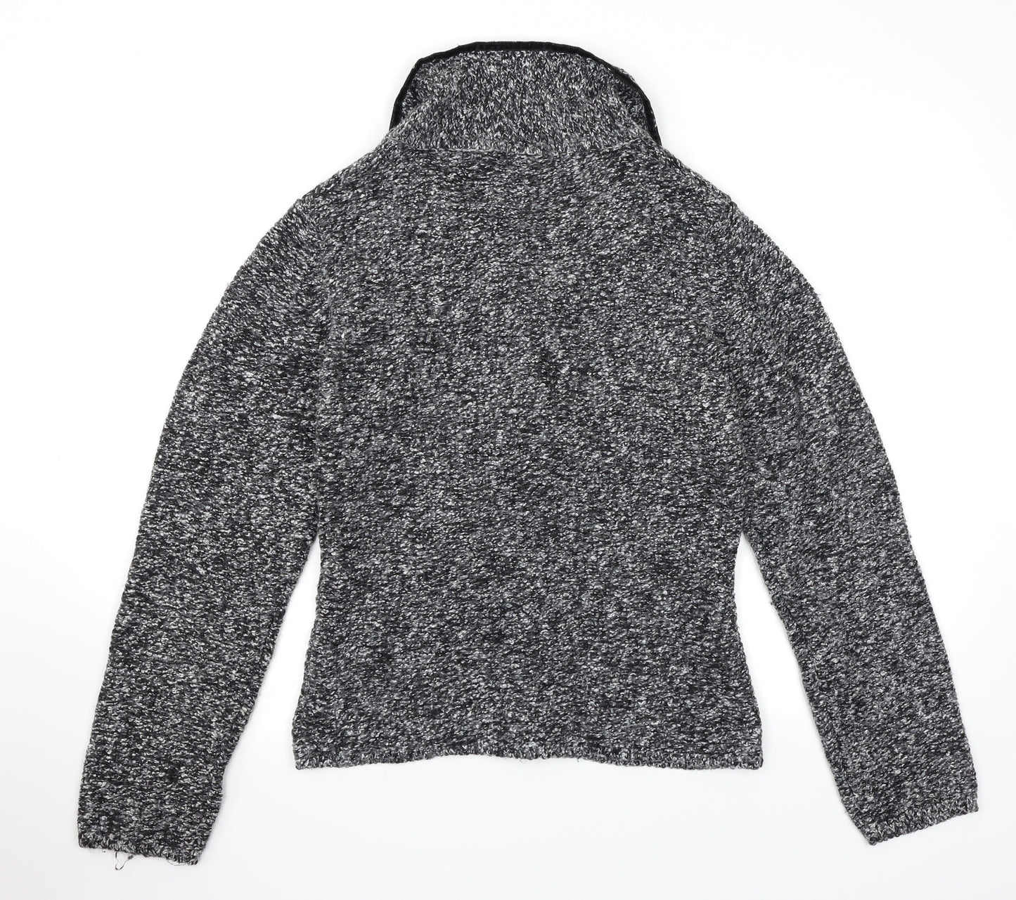 NEXT Womens Grey Herringbone  Cardigan Jumper Size 10