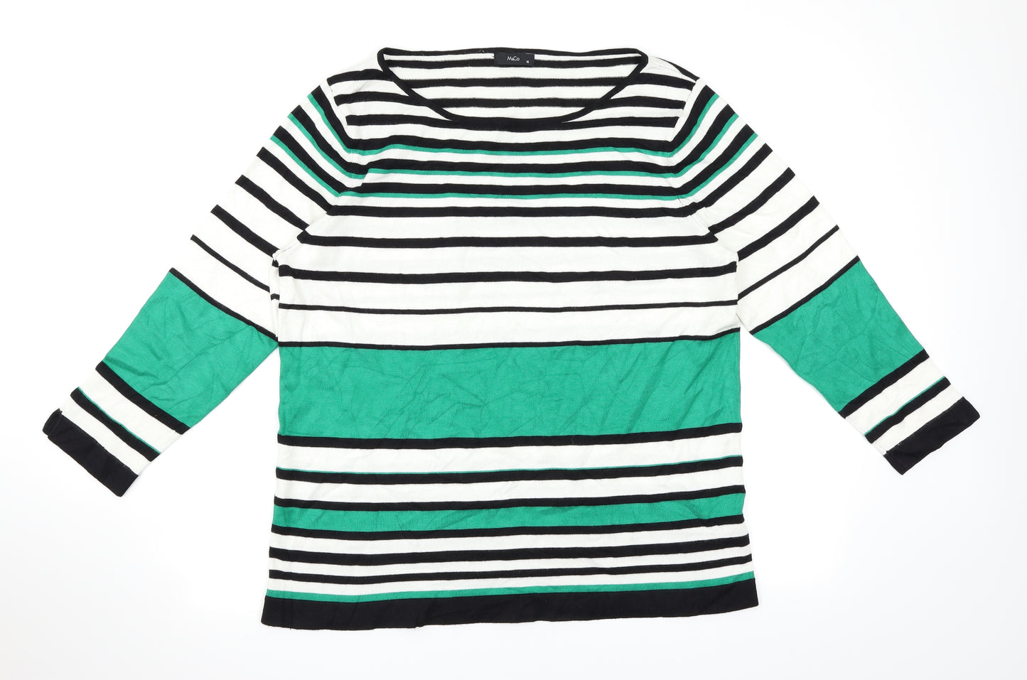 M&Co Womens Multicoloured Striped  Pullover Jumper Size 16