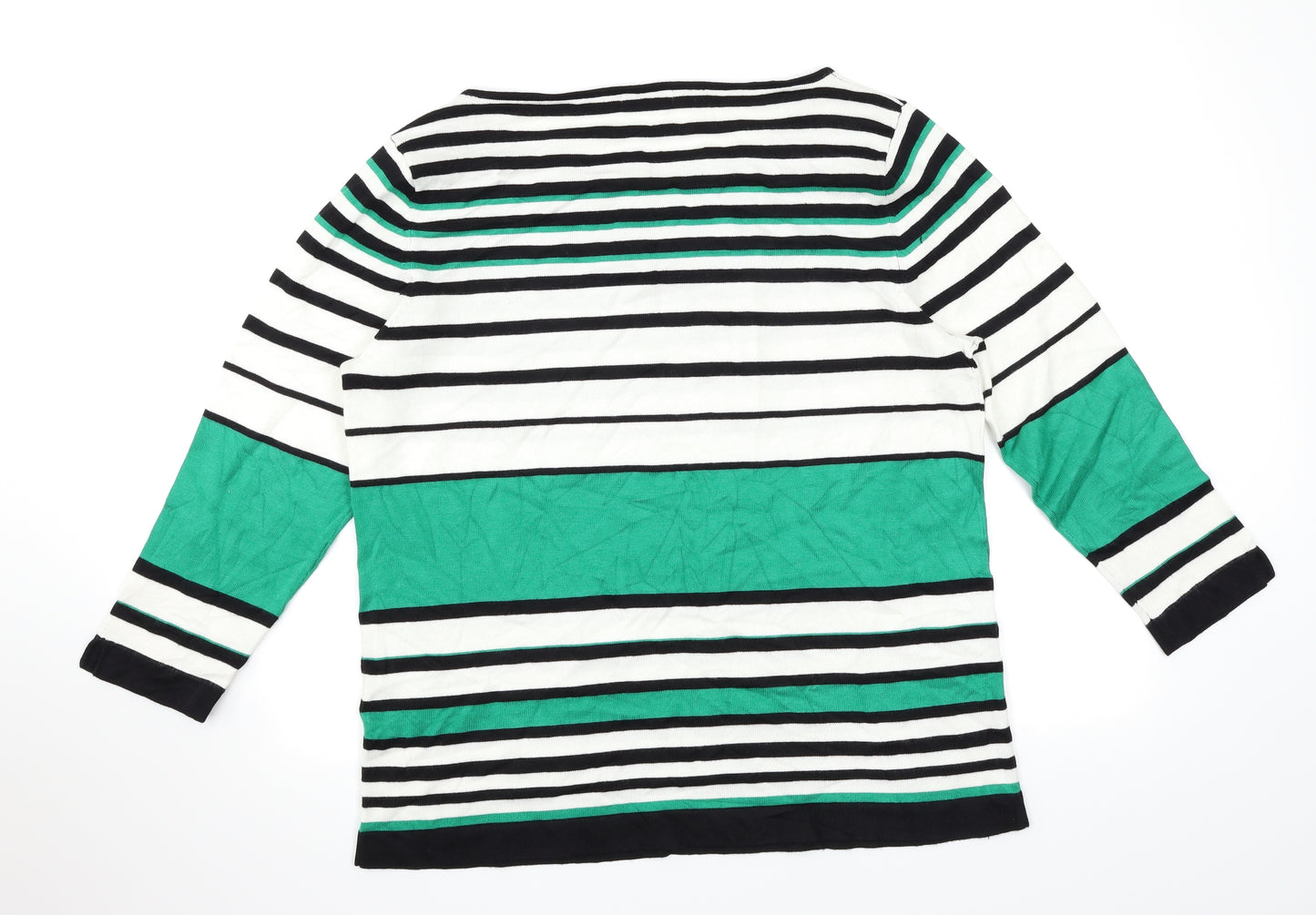 M&Co Womens Multicoloured Striped  Pullover Jumper Size 16