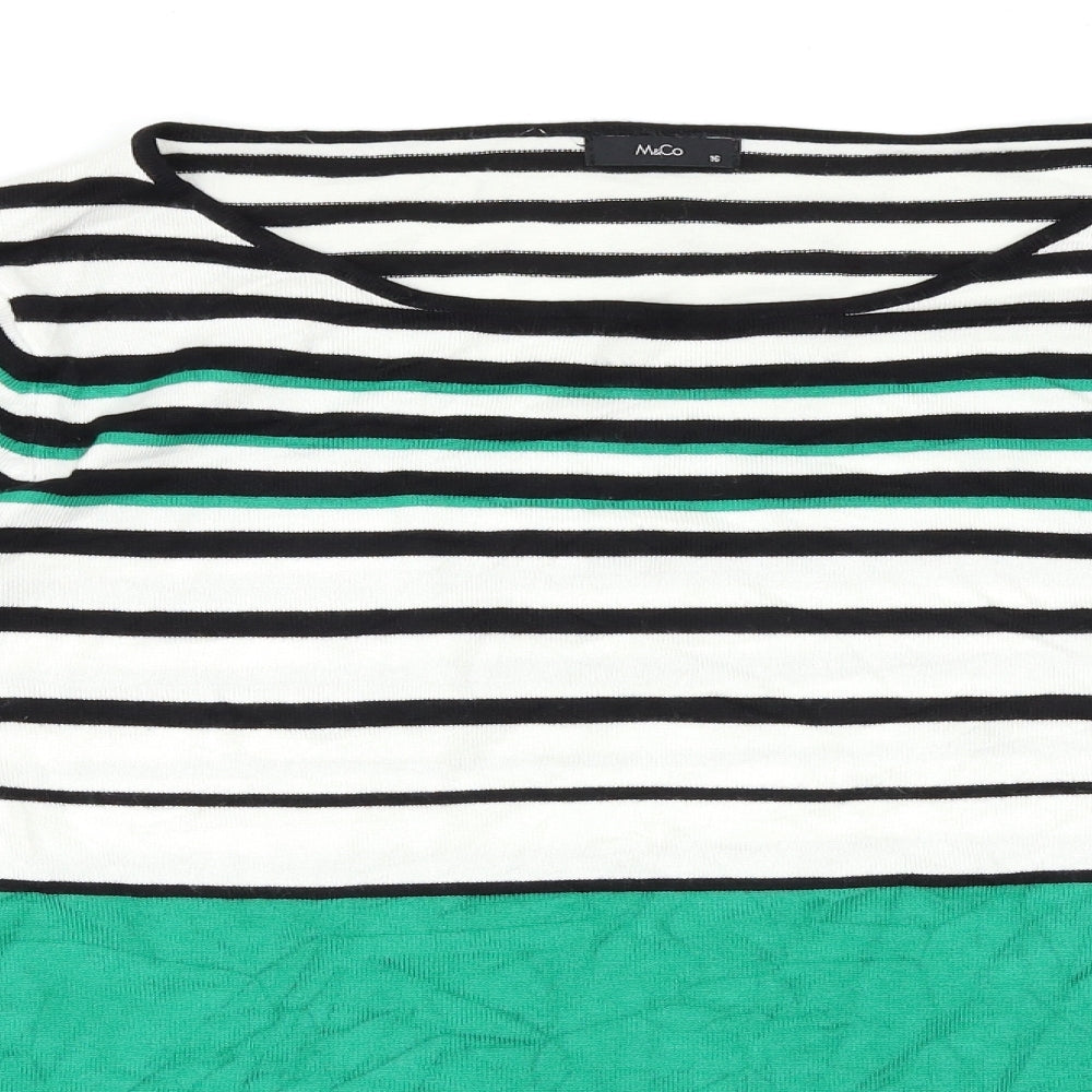 M&Co Womens Multicoloured Striped  Pullover Jumper Size 16