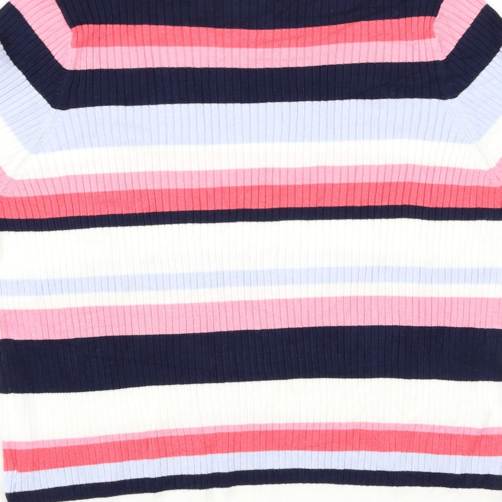 M&S Womens Multicoloured Striped  Pullover Jumper Size 20