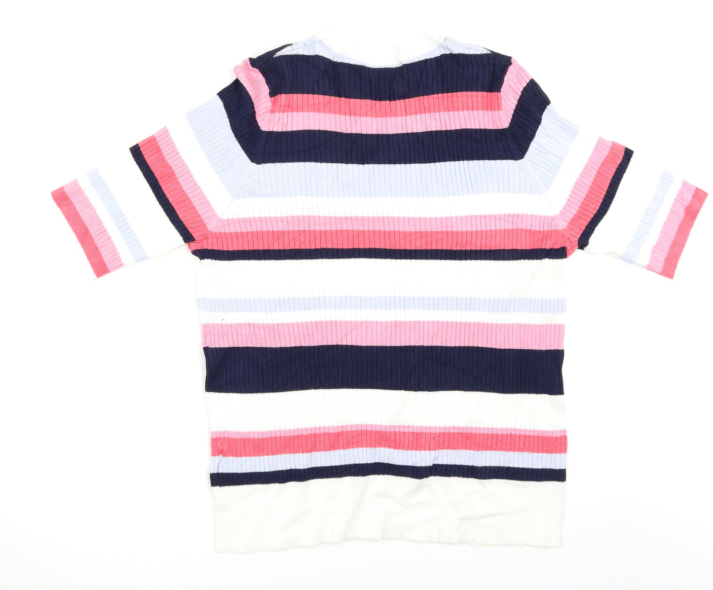 M&S Womens Multicoloured Striped  Pullover Jumper Size 12