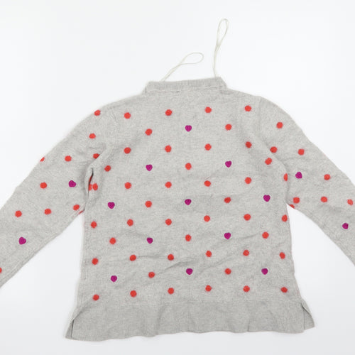 Joules  Womens Grey Polka Dot  Pullover Jumper Size 12  - Hearts