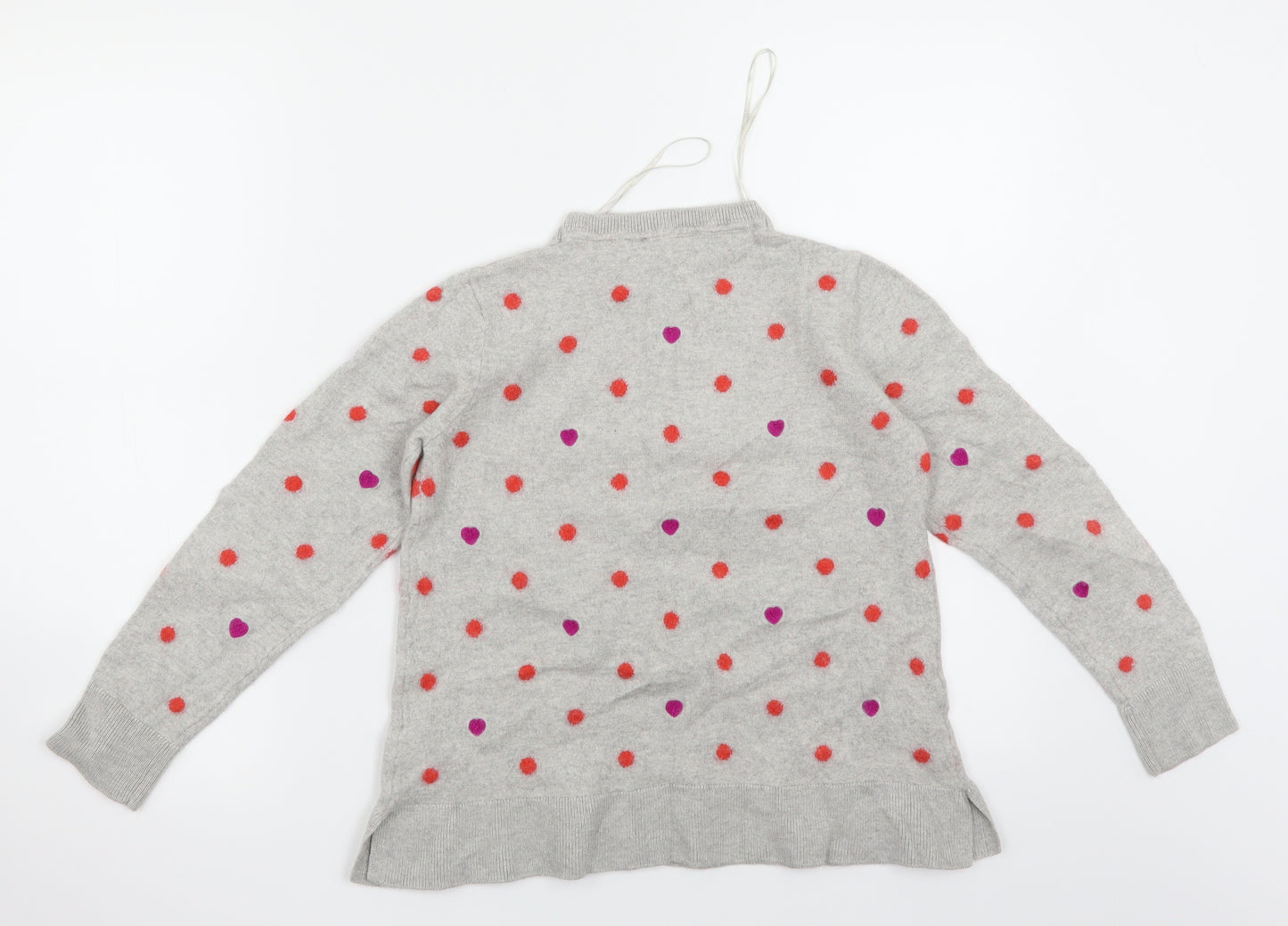 Joules  Womens Grey Polka Dot  Pullover Jumper Size 12  - Hearts