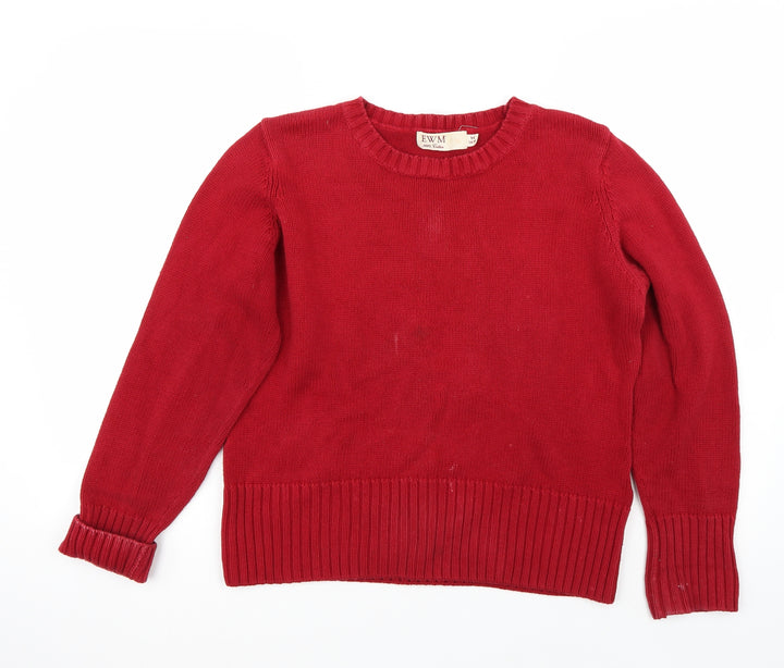 EWM Womens Red Pullover Jumper Size M