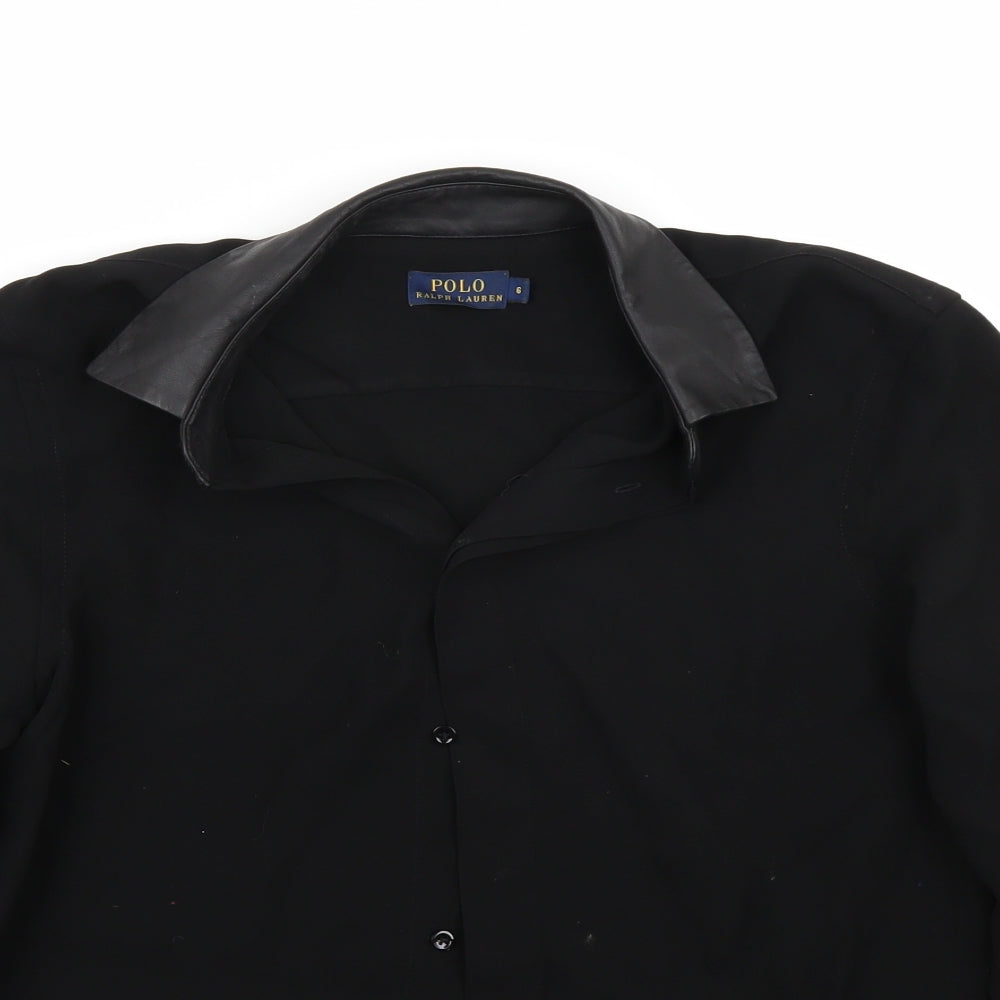 Polo Ralph Lauren Womens Black   Basic Button-Up Size 6