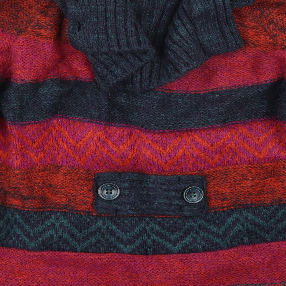 Per Una Womens Pink Striped  Cardigan Jumper Size M