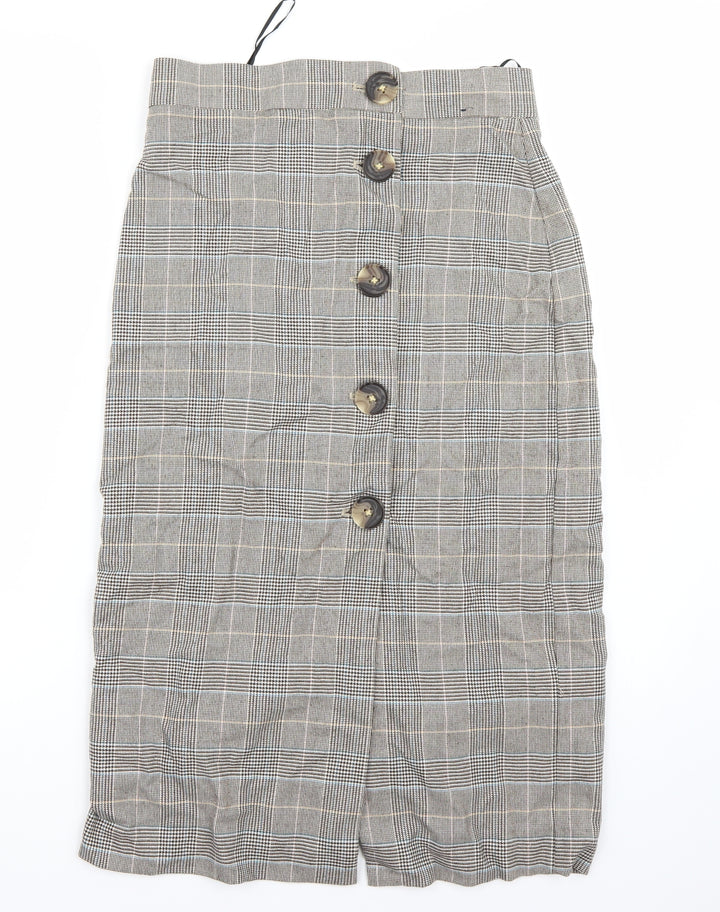 Marks and Spencer Womens Brown A-Line Skirt Size 8