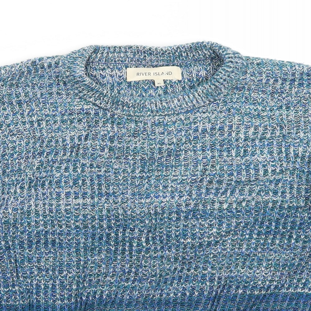 Riverisland Mens Blue   Pullover Jumper Size XL
