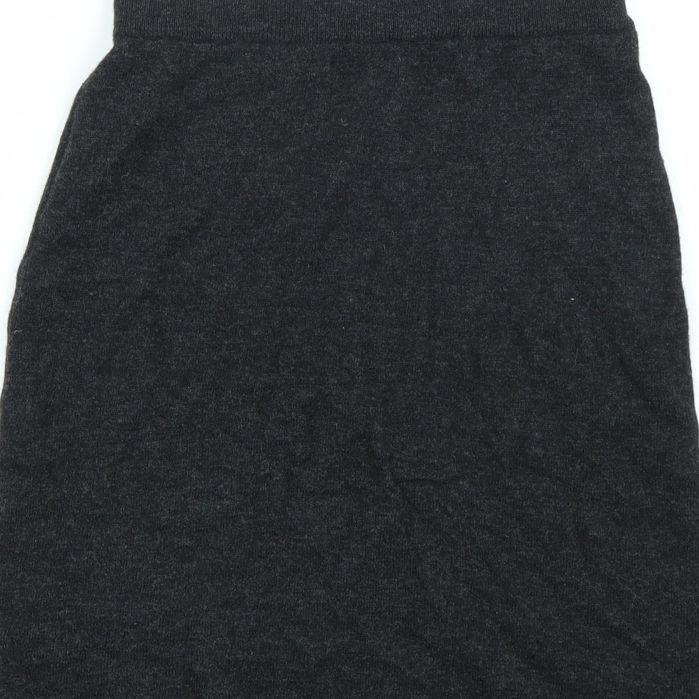 Frapp Womens Grey   A-Line Skirt Size 28