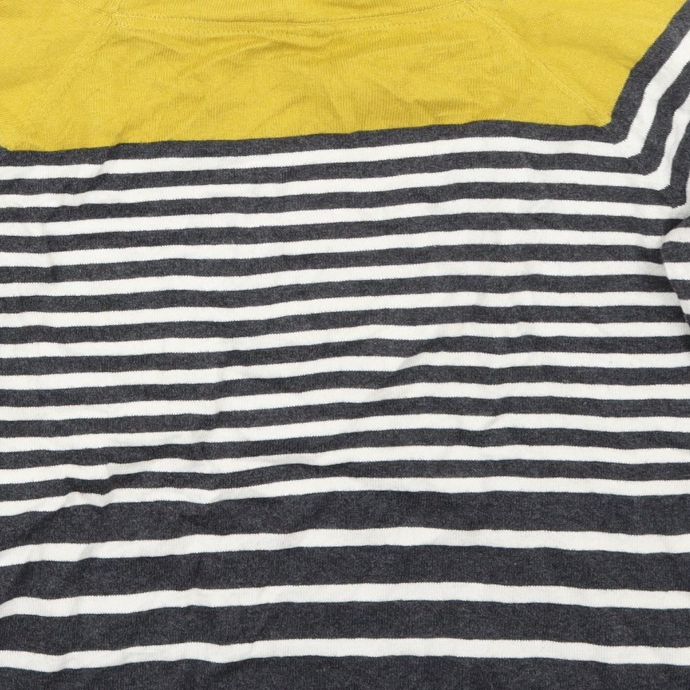 Preworn Womens Grey Striped  Pullover Jumper Size 12