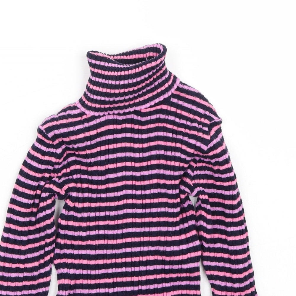 Nutmeg Girls Pink Striped  Pullover Jumper Size 5-6 Years
