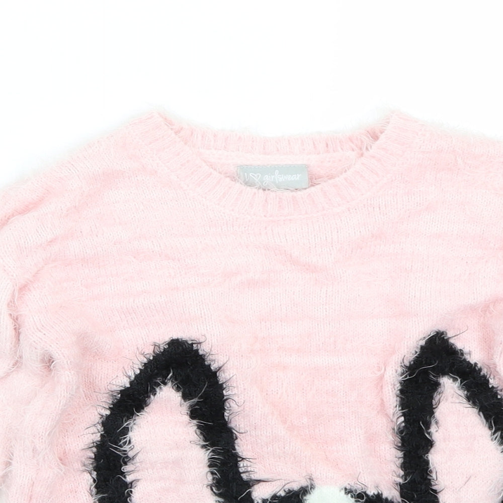 Matalan Girls Pink   Pullover Jumper Size 8 Years