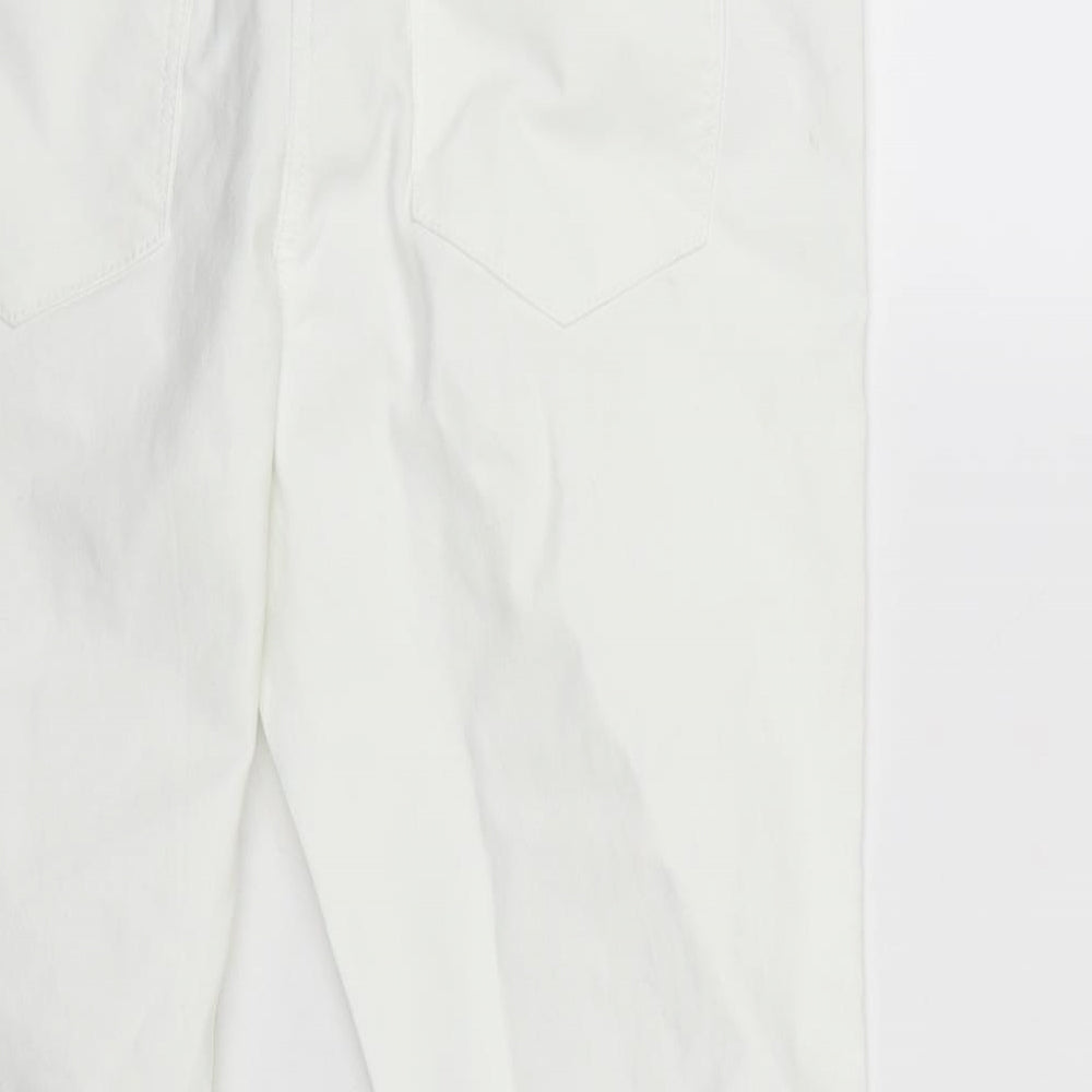 George Womens White   Cropped Jeans Size 14 L25 in