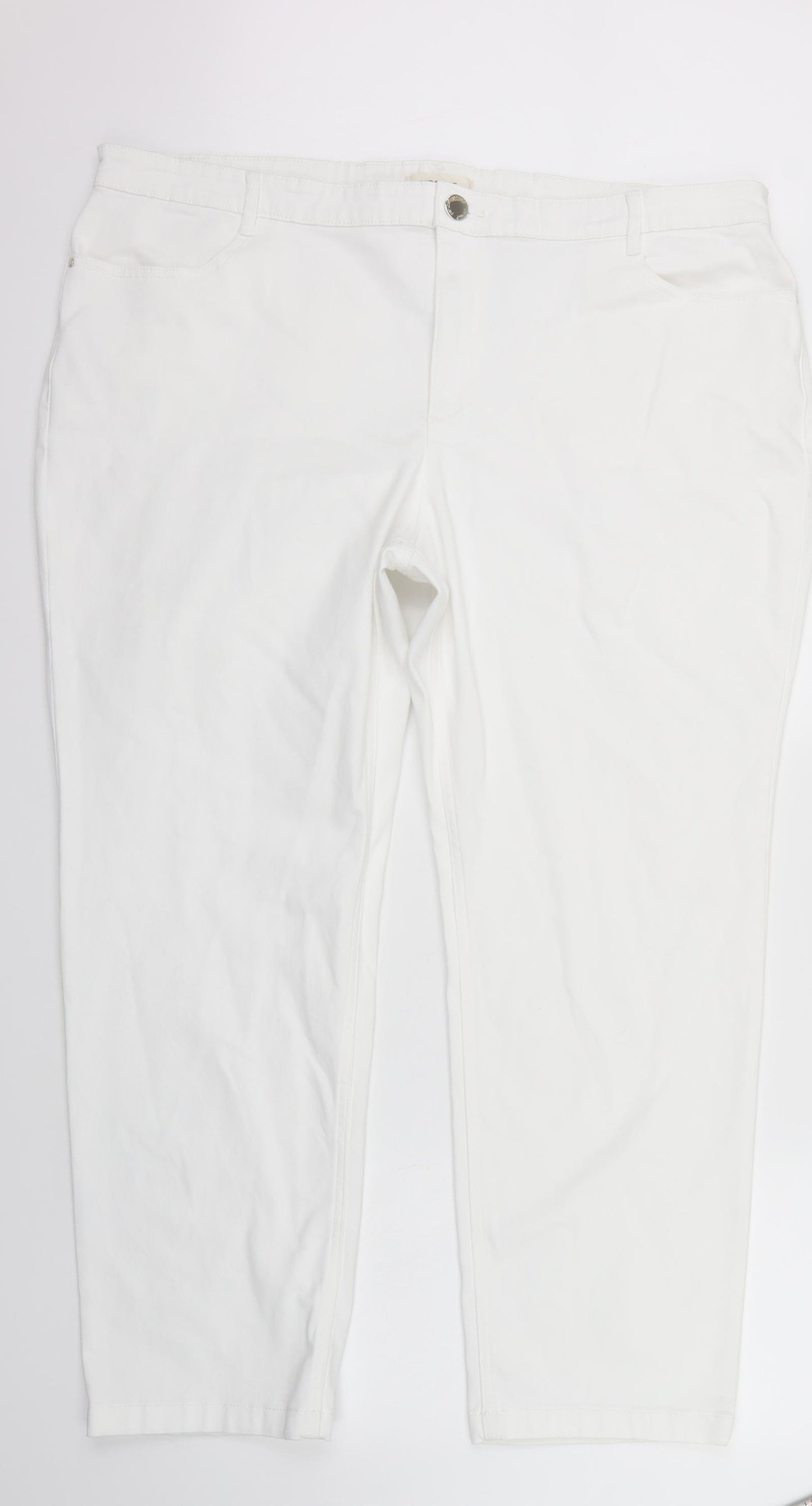 Marks and Spencer Womens White   Straight Jeans Size 24 L28 in