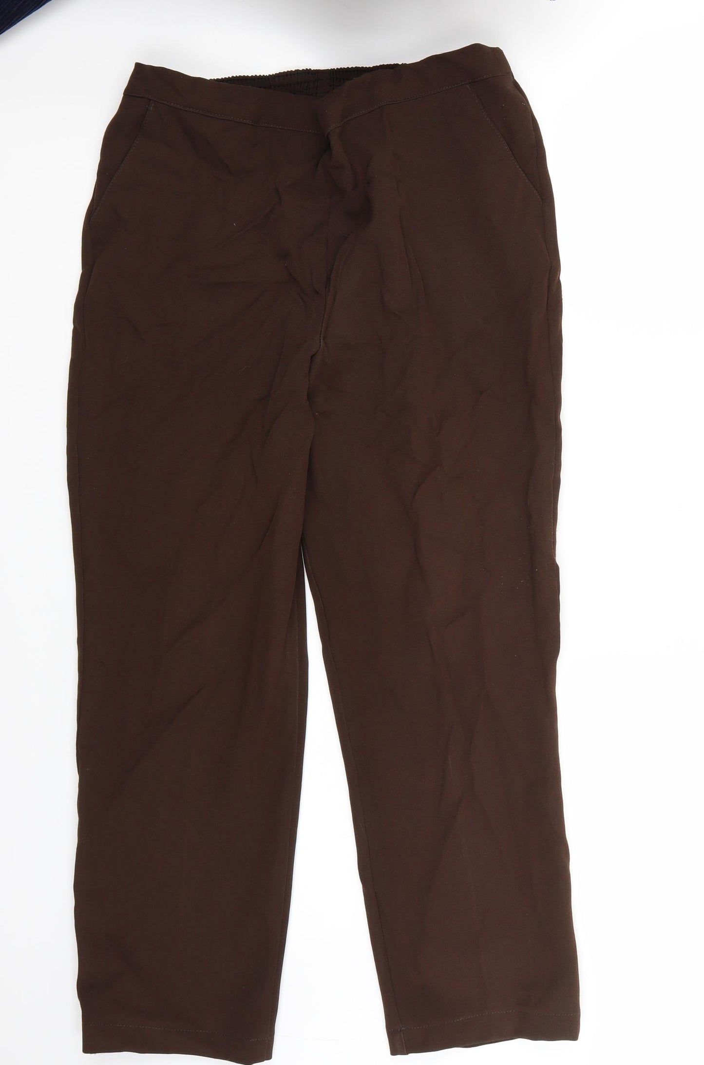 Preworn Womens Brown   Cropped Trousers Size 14 L26 in