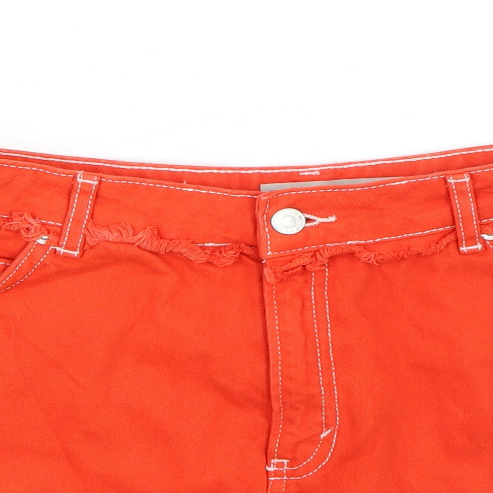 Topshop Womens Orange   A-Line Skirt Size 12