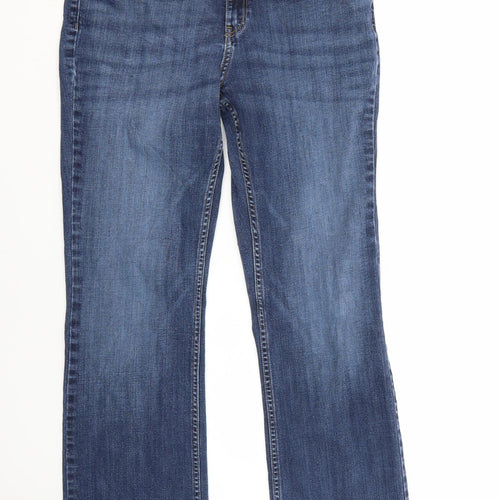 Marks and Spencer Womens Blue   Straight Jeans Size 14 L28 in